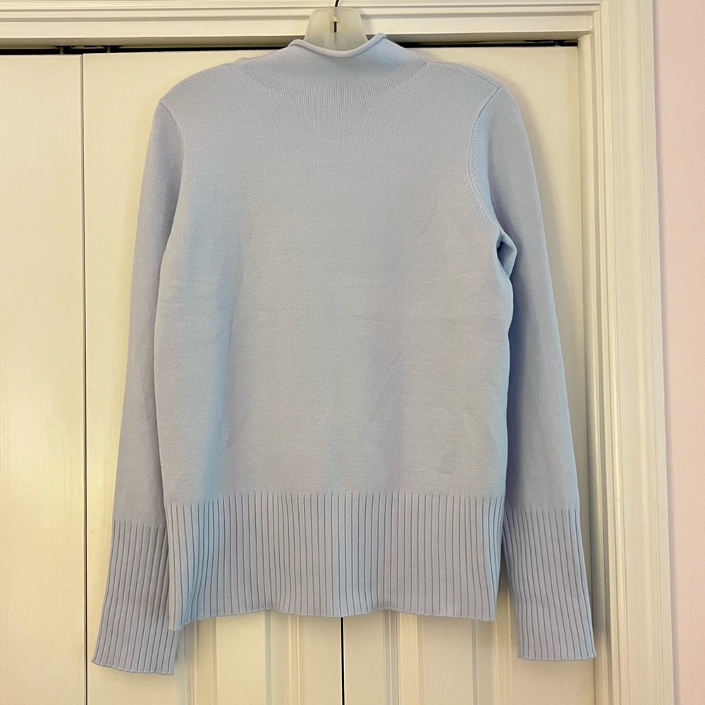 Light Blue French Connection Mock-Neck Sweater
